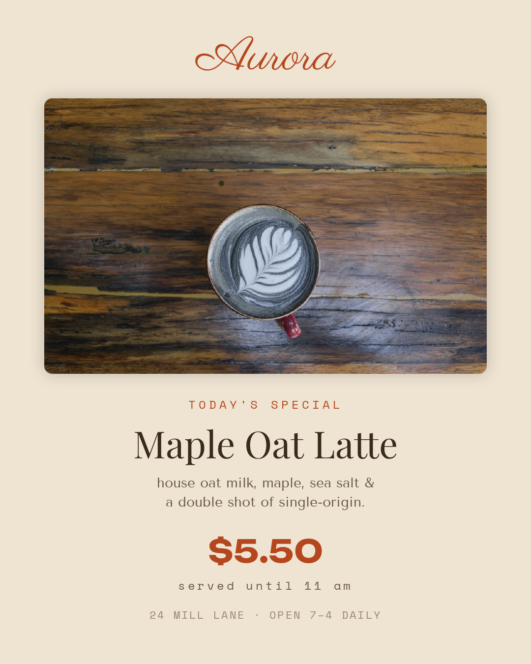Café Aurora — Daily Special