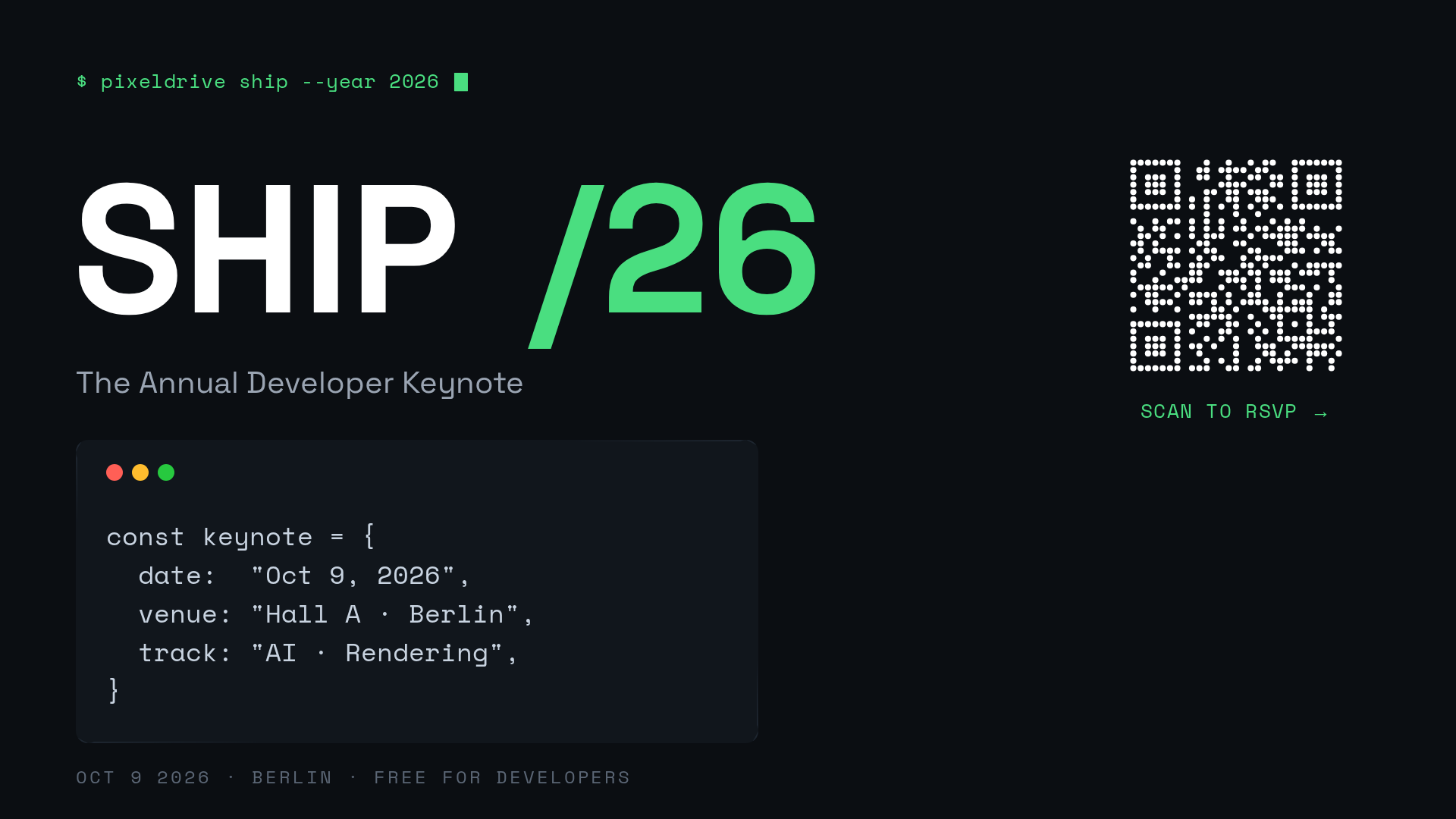 Ship/26 — Dev Keynote Invite