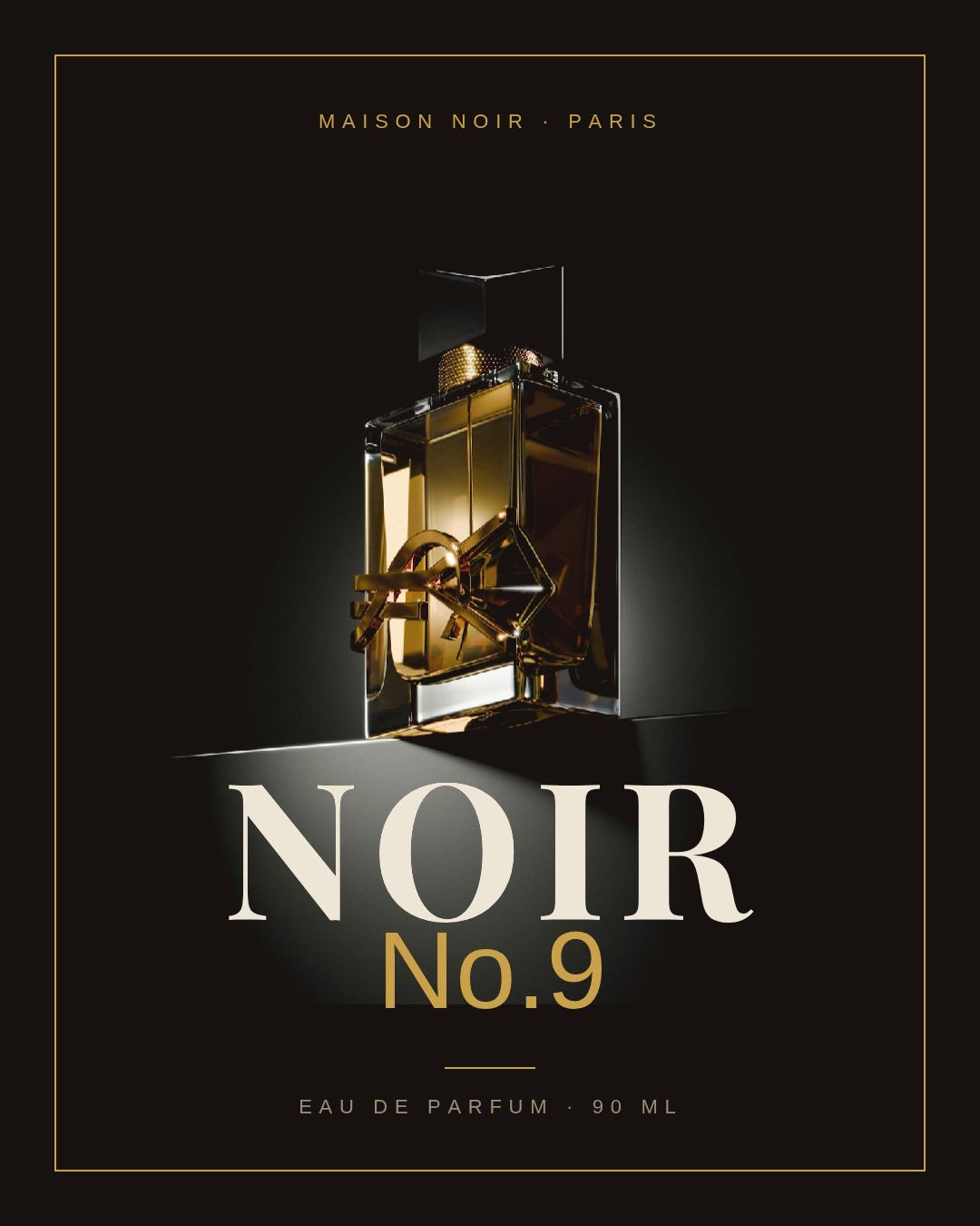 Noir No.9 — Luxury Fragrance Ad
