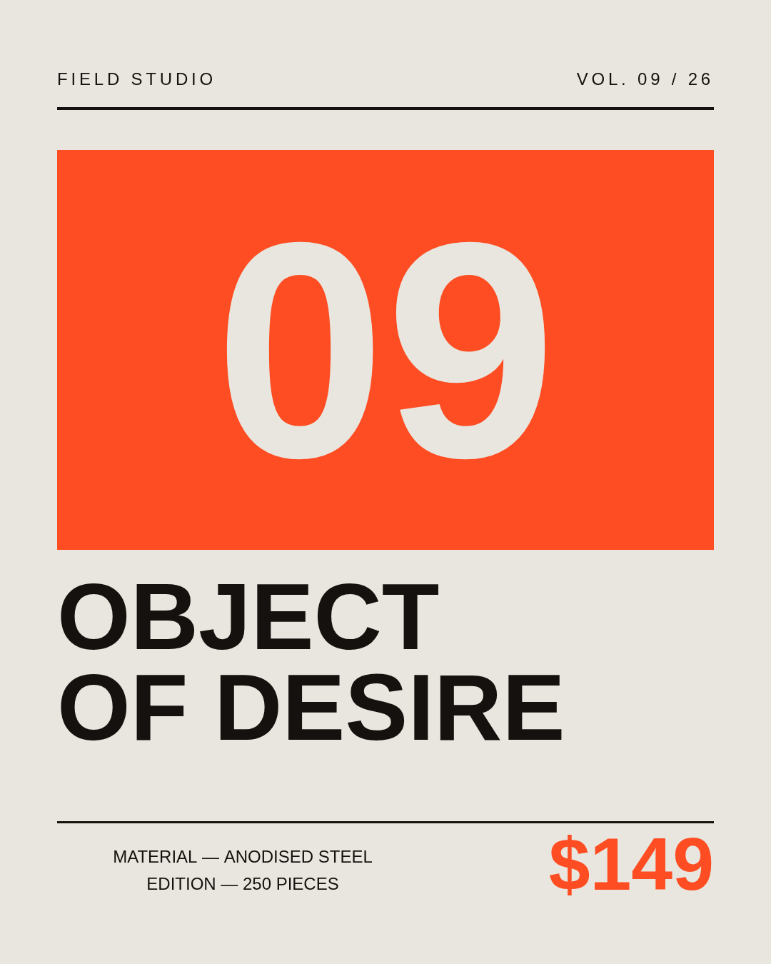 Drop 09 — Brutalist Product Poster