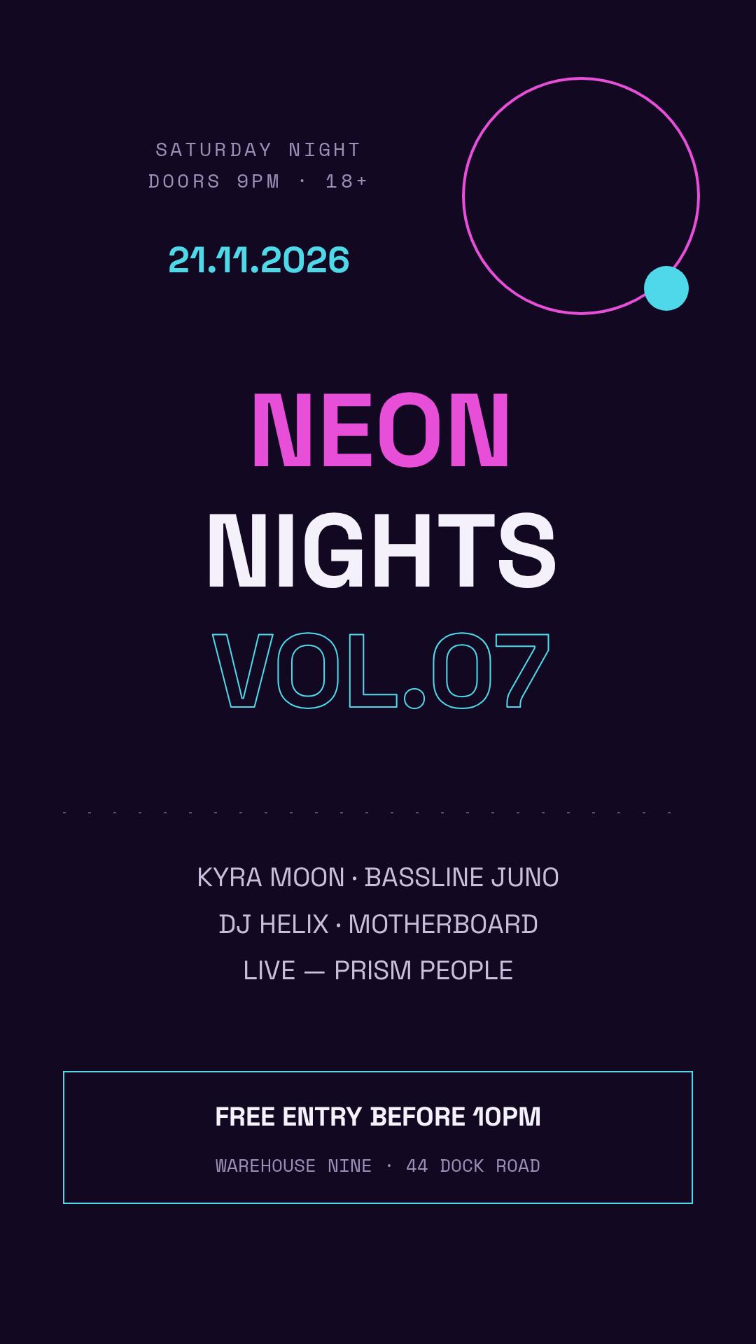 Event — Neon Party Story